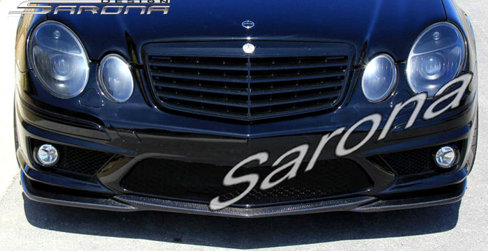 Custom Mercedes E Class  Sedan Front Lip/Splitter (2007 - 2009) - $465.00 (Part #MB-032-FA)